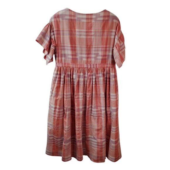 Ulla Johnson Neda Dress Women's 8 Midi Hand Loomed Cotton Pink  Rose Multicolor - Picture 8 of 12